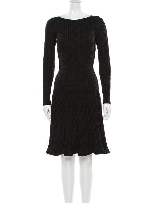 Alaïa Fit and Flare Dress Black