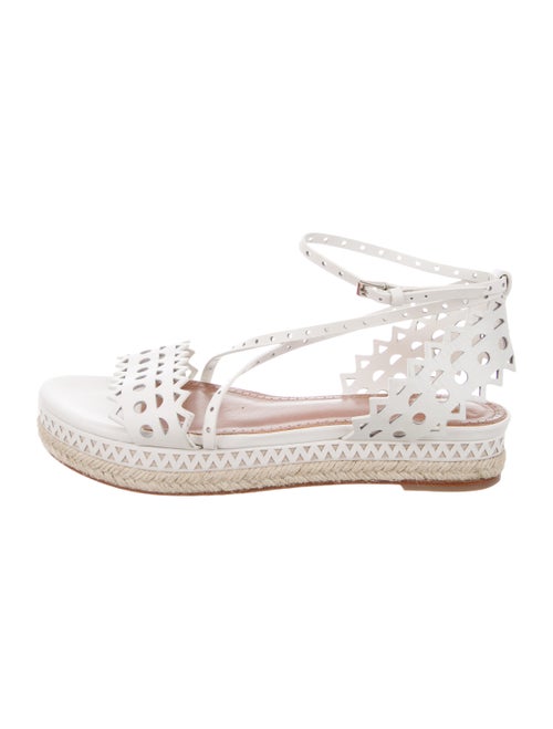 Alaïa Leather Espadrilles White