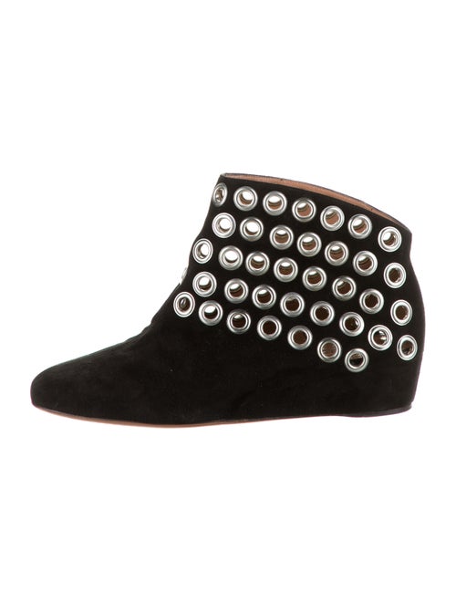Alaïa Suede Ankle Booties Black