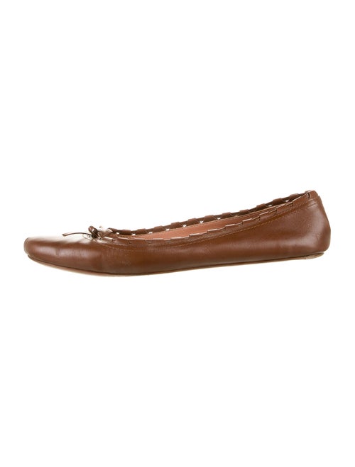 Alaïa Leather Ballet Flats Brown