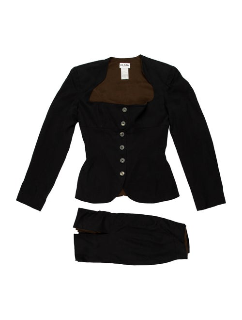 Alaïa Vintage Skirt Suit Black