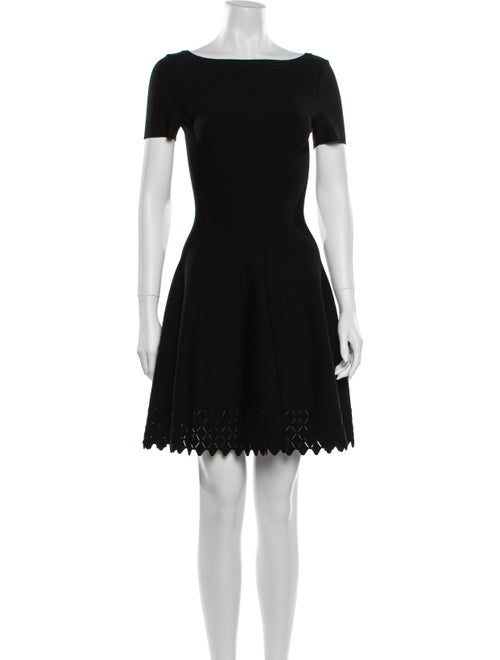 Alaïa Scoop Neck Mini Dress Black