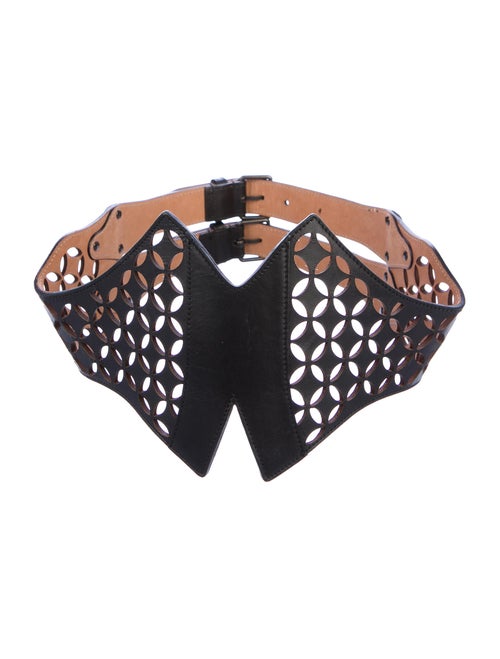Alaïa Leather Waist Belt Black