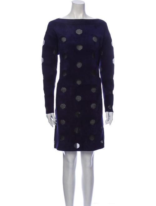 Alaïa Polka Dot Print Mini Dress Blue
