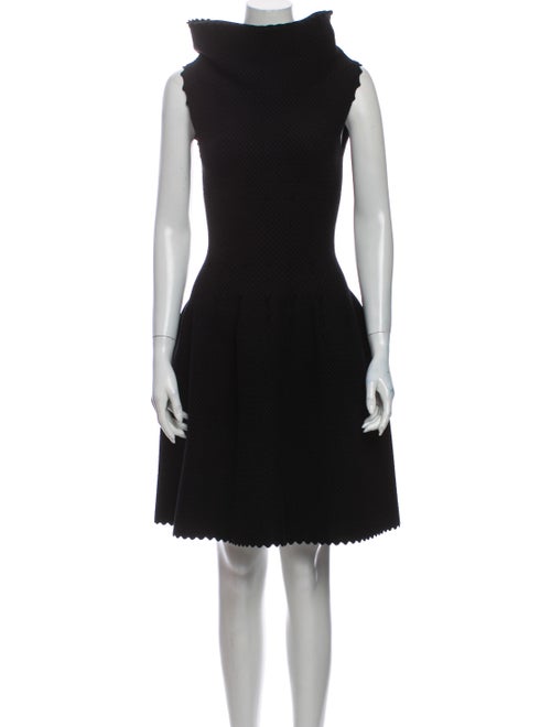 Alaïa Turtleneck Mini Dress Black