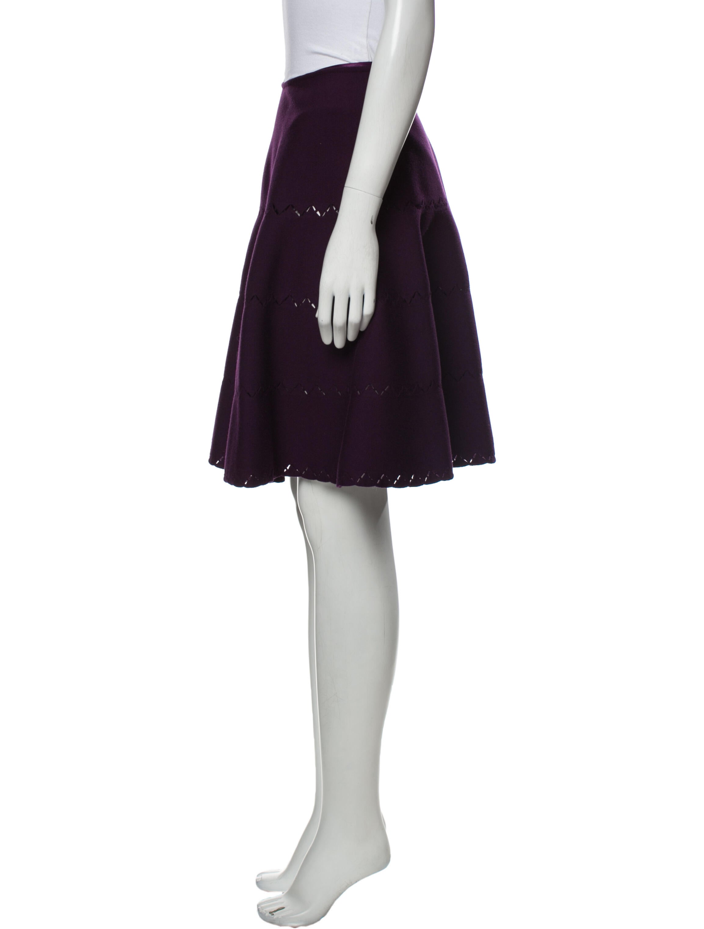 Alaïa Wool Knee-Length Skirt