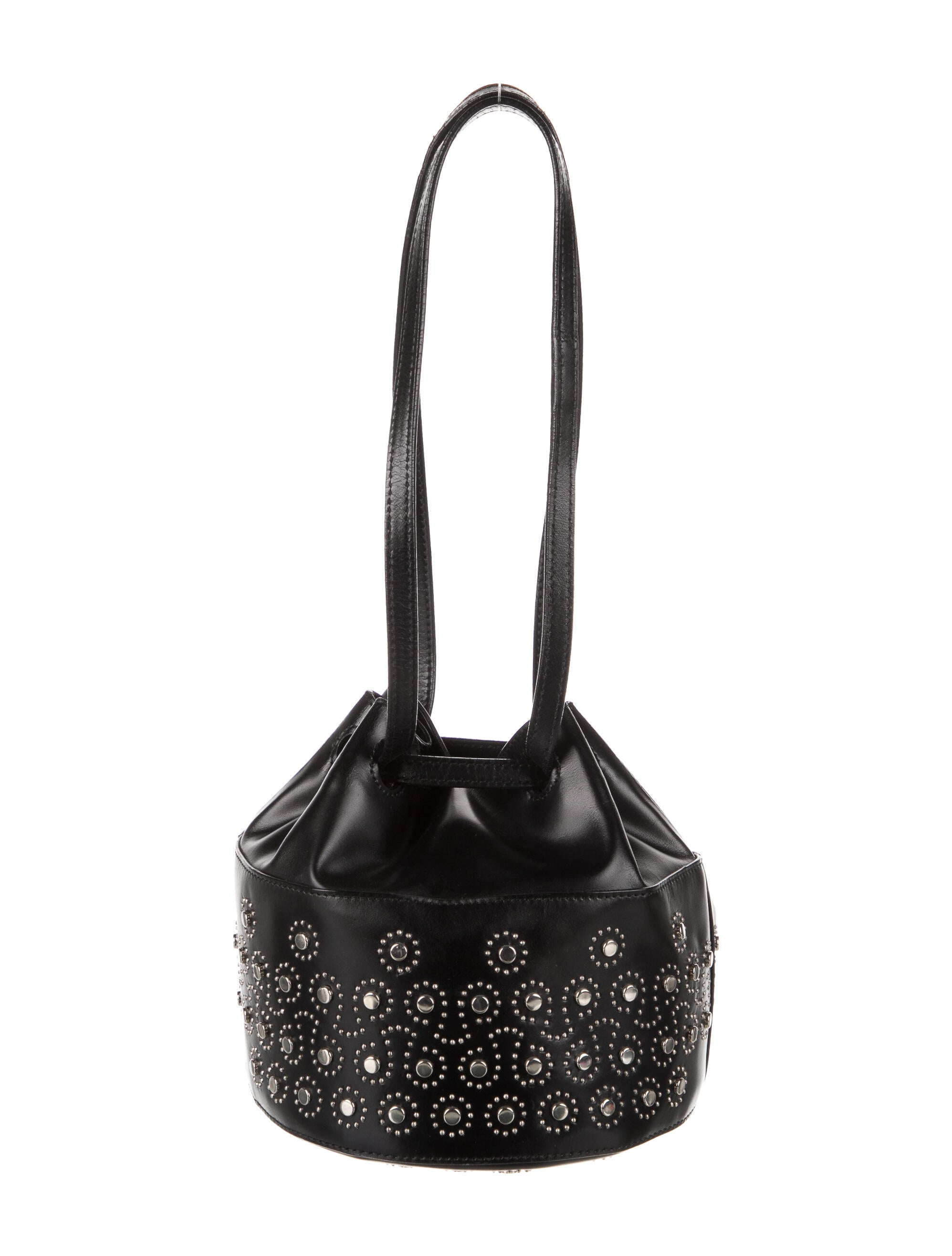 Alaïa Laser Cut Bucket Bag Black Bucket Bags, Handbags AL241400