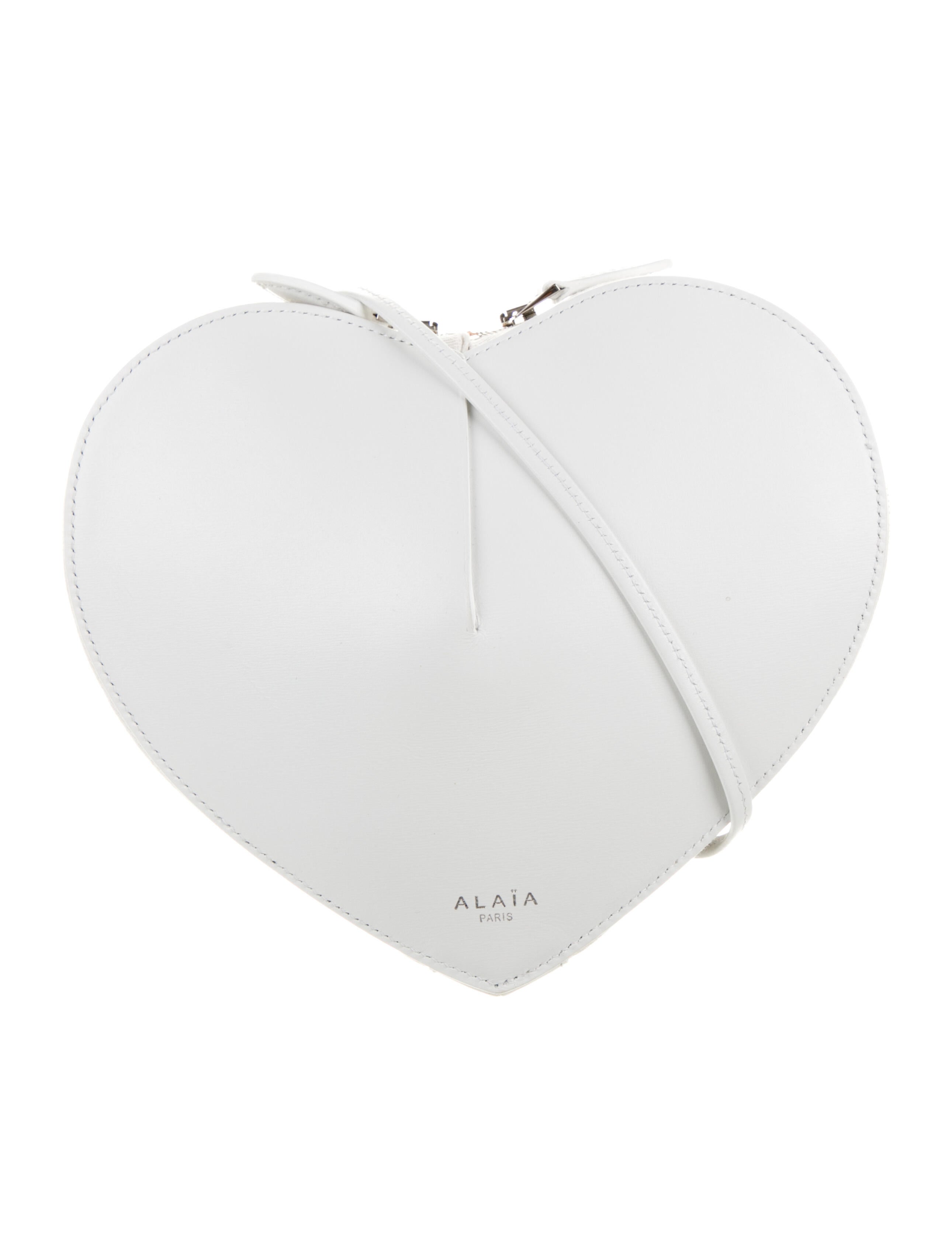 Alaïa Leather Heart Shoulder Bag White Shoulder Bags, Handbags