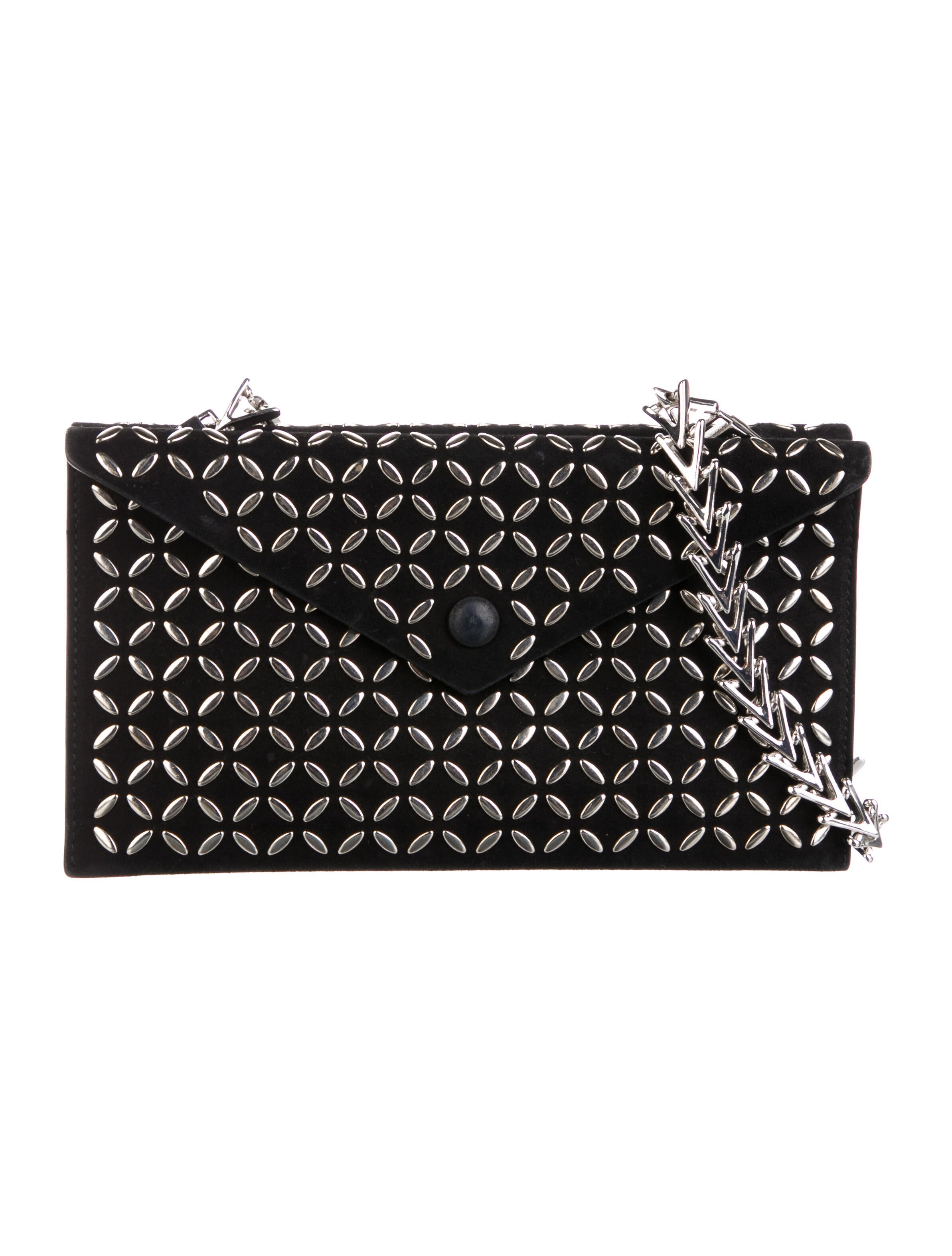 Ala a Studded Suede Crossbody Black Crossbody Bags Handbags AL276708 The RealReal