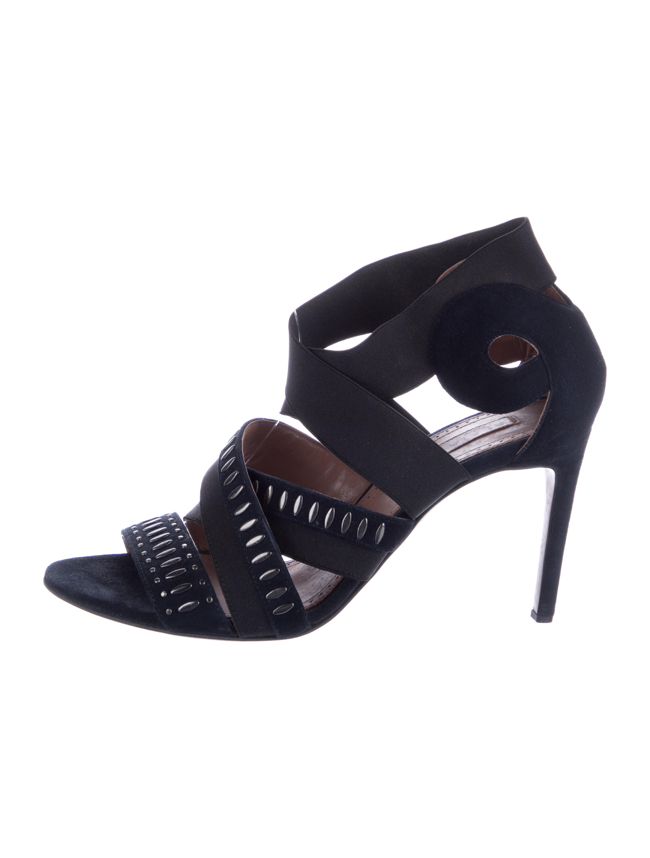 Alaïa Denim Wedge Sandals Blue Sandals, Shoes AL225612 The RealReal