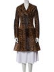 Alaïa Calf Leather Animal Print Faux Fur Coat
