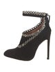 Alaïa Suede Animal Print Lace-Up Boots