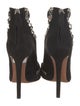 Alaïa Suede Animal Print Lace-Up Boots