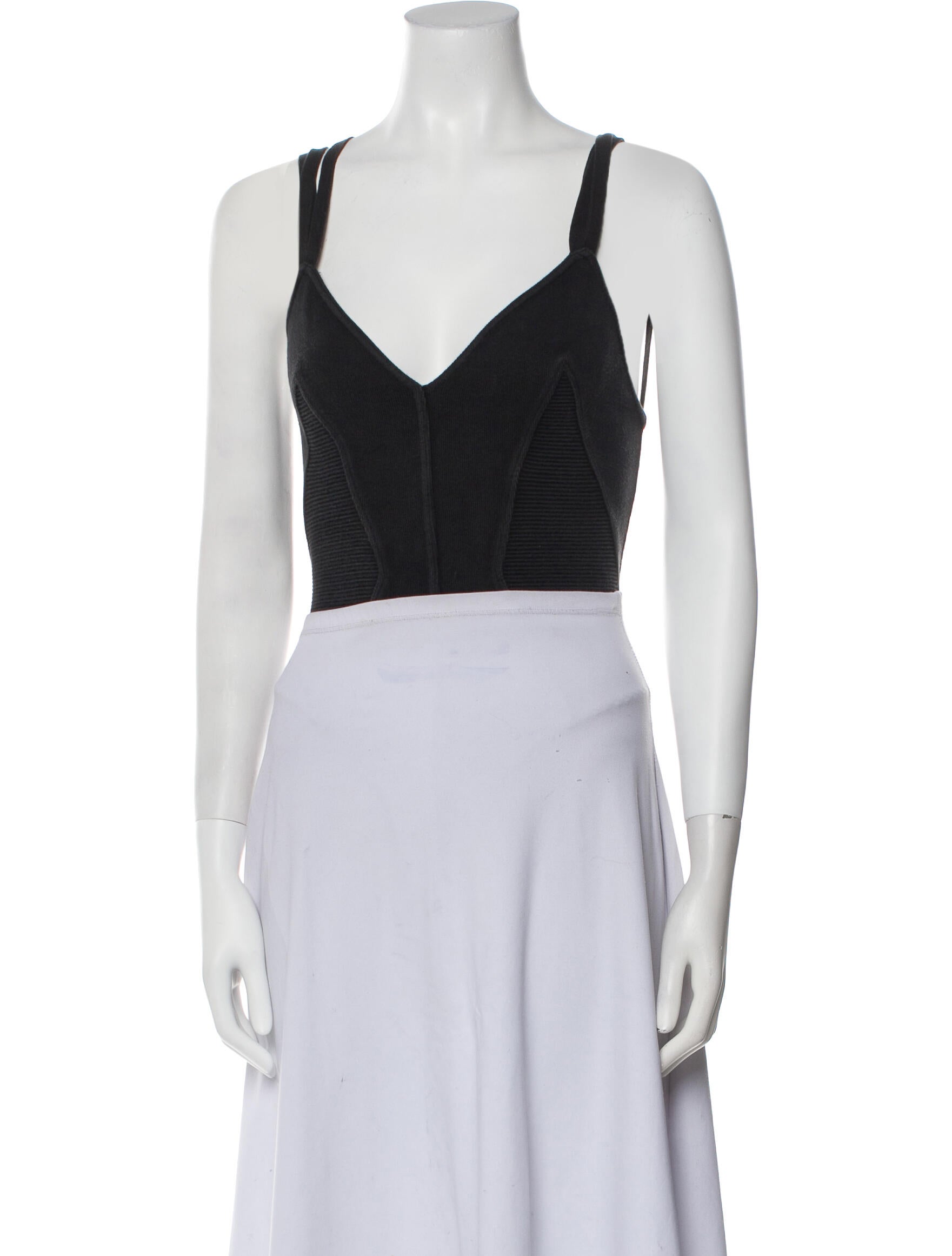 Alaïa Vintage V-Neck Crop Top