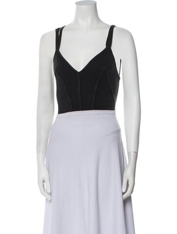 Alaïa Tops Vintage V-Neck Crop Top M