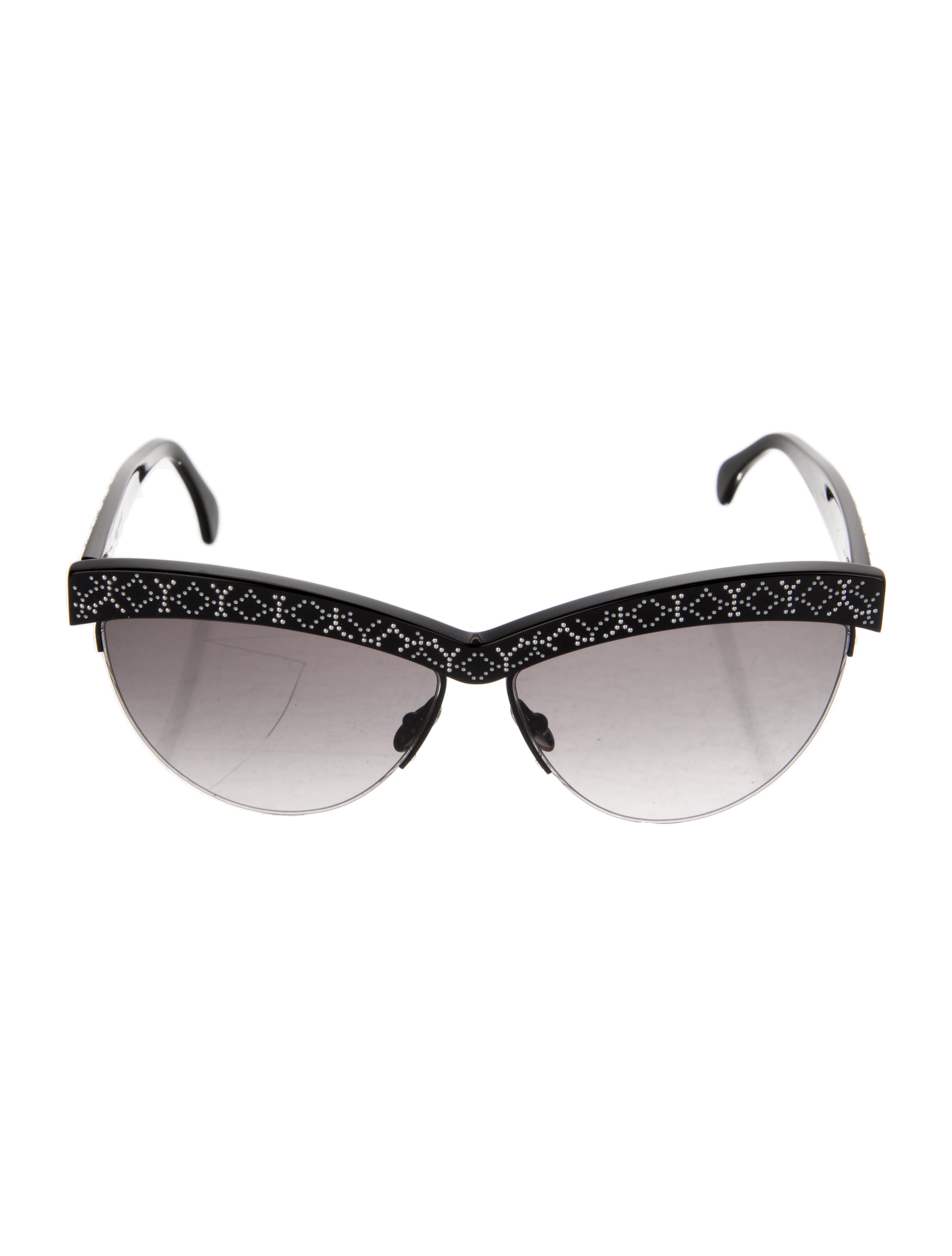 Alaïa CatEye Mirrored Sunglasses Black Sunglasses, Accessories