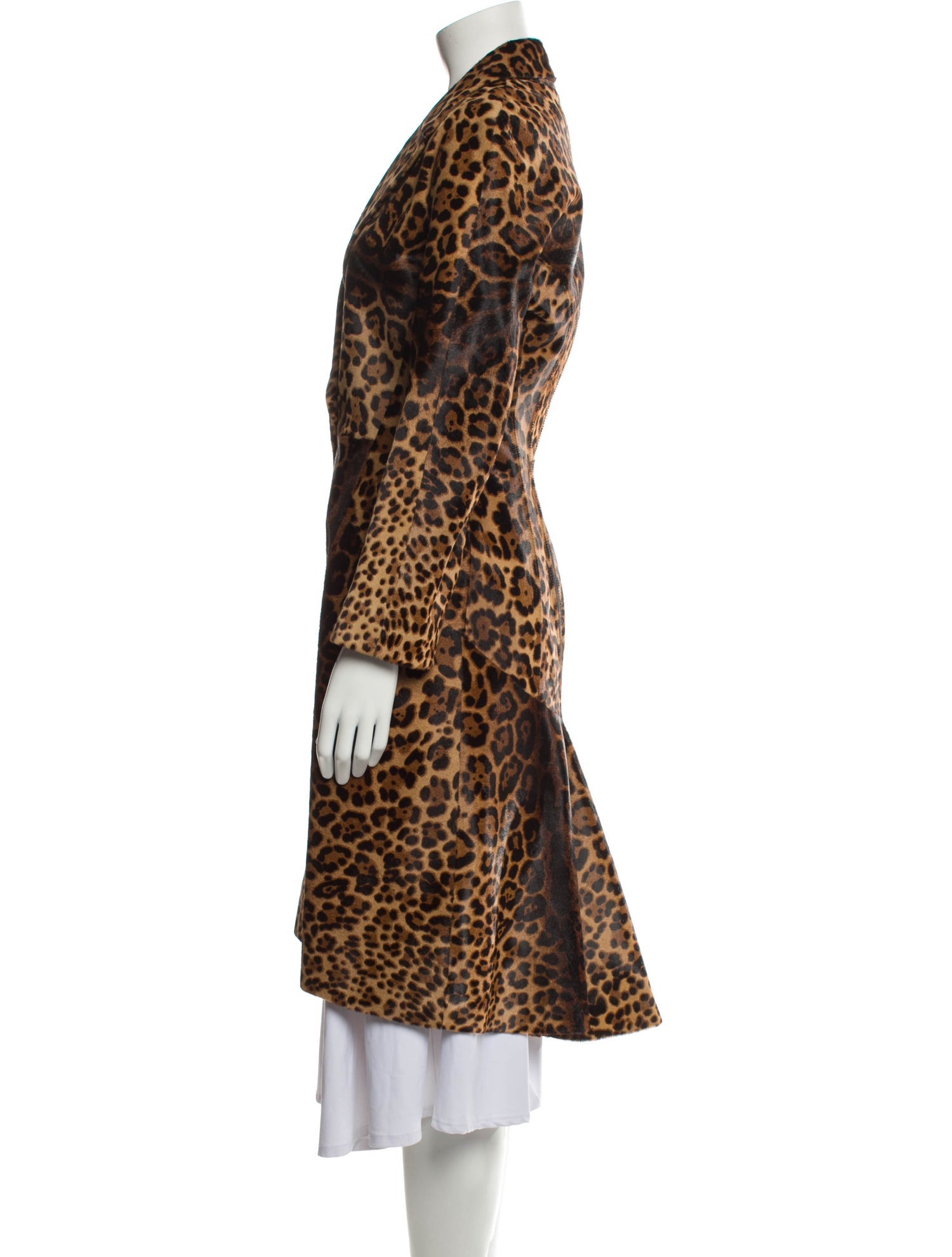 Alaïa Calf Leather Animal Print Faux Fur Coat - Coats, Clothing ...