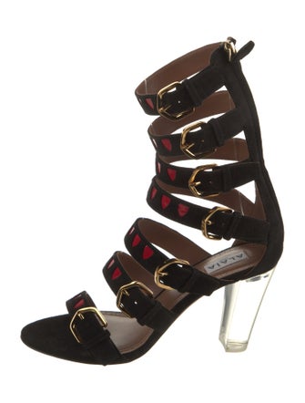 Alaïa Suede Gladiator Sandals
