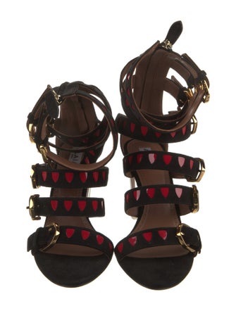 Alaïa Suede Gladiator Sandals