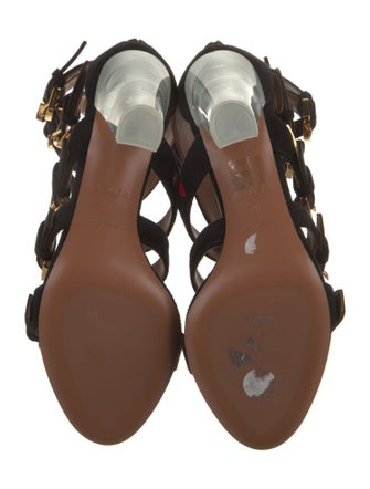 Alaïa Suede Gladiator Sandals