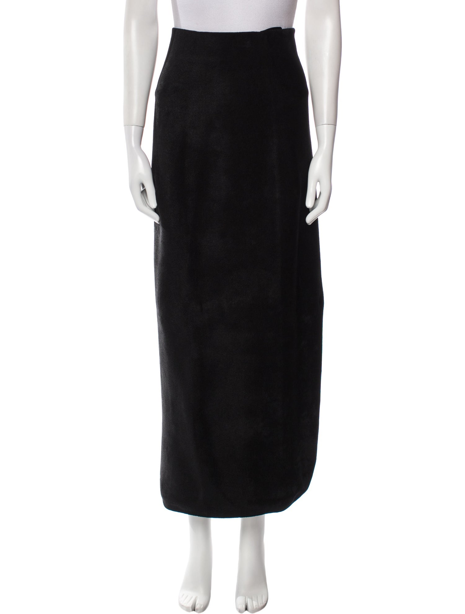 Alaïa Black Elastane Midi Skirt