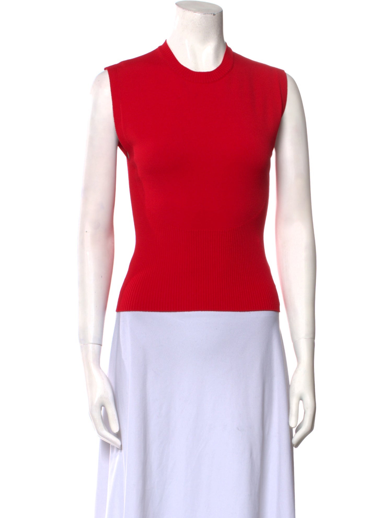 Alaïa Crew Neck Sleeveless Top