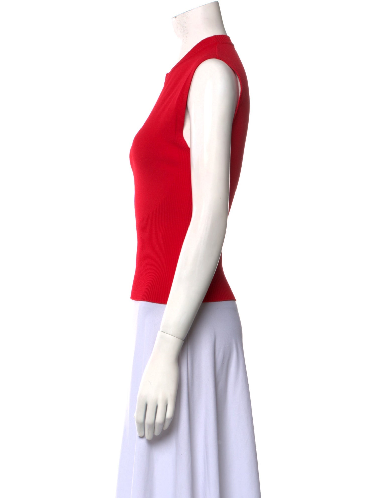 Alaïa Crew Neck Sleeveless Top