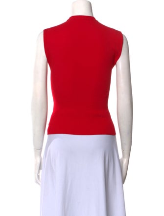 Alaïa Crew Neck Sleeveless Top