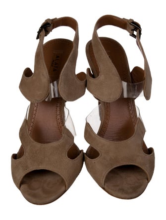 Alaïa Suede Slingback Sandals