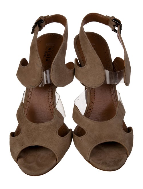 Alaïa Suede Slingback Sandals