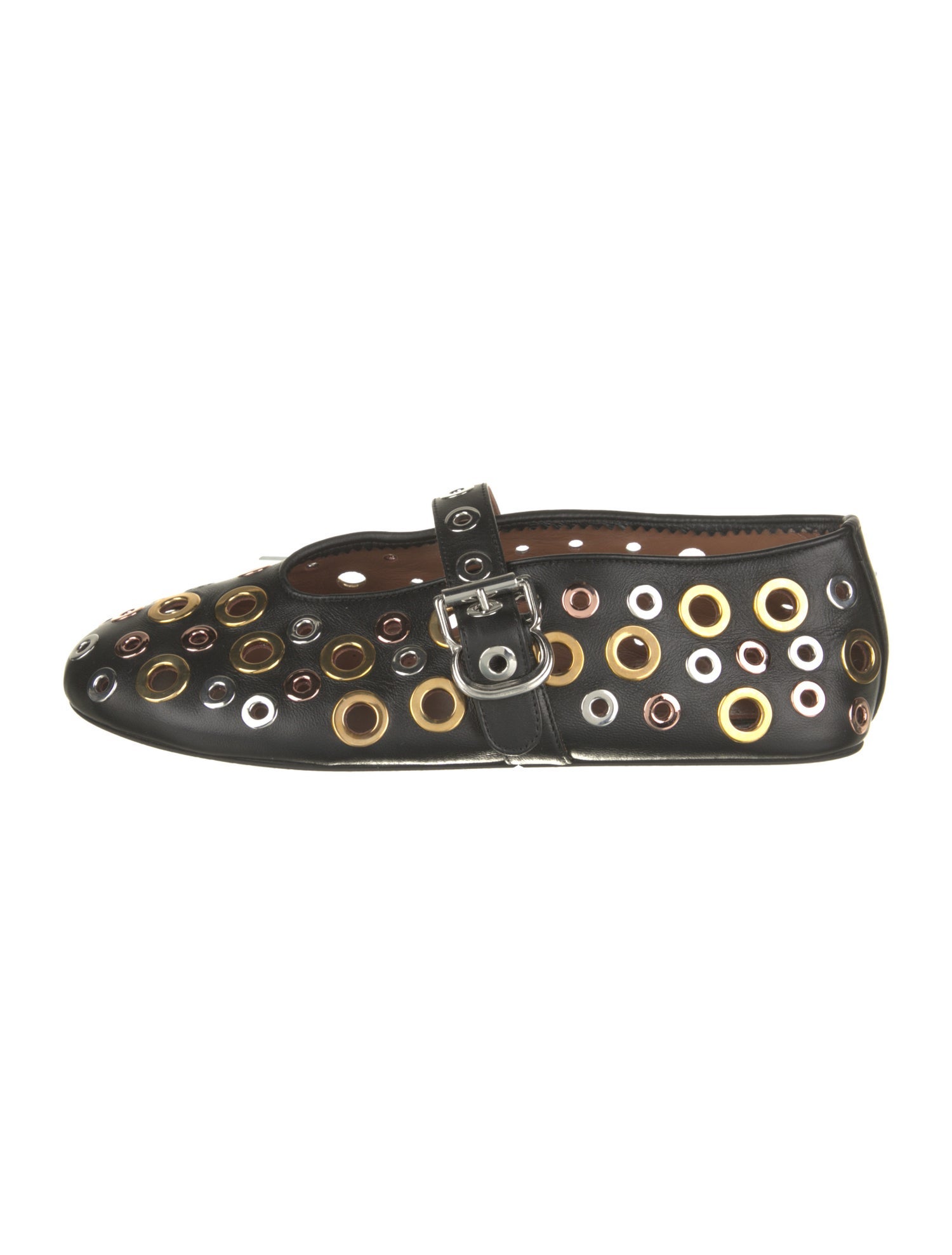 ALAIA MARY JANE SHOES IN CHERRY RED LAMBSKIN SILVER HARDWARE main image 0
