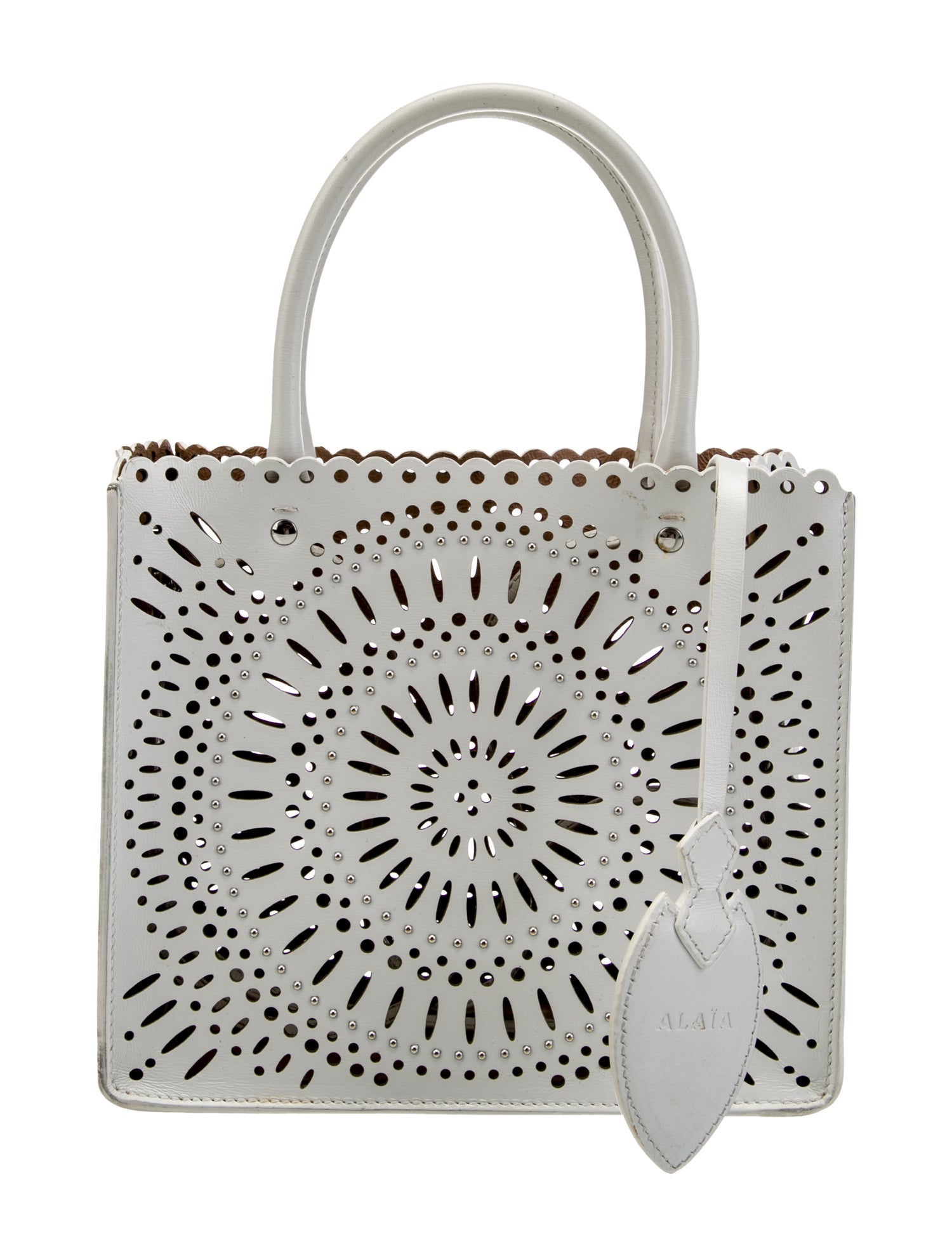 Alaïa Laser Cut Leather Tote