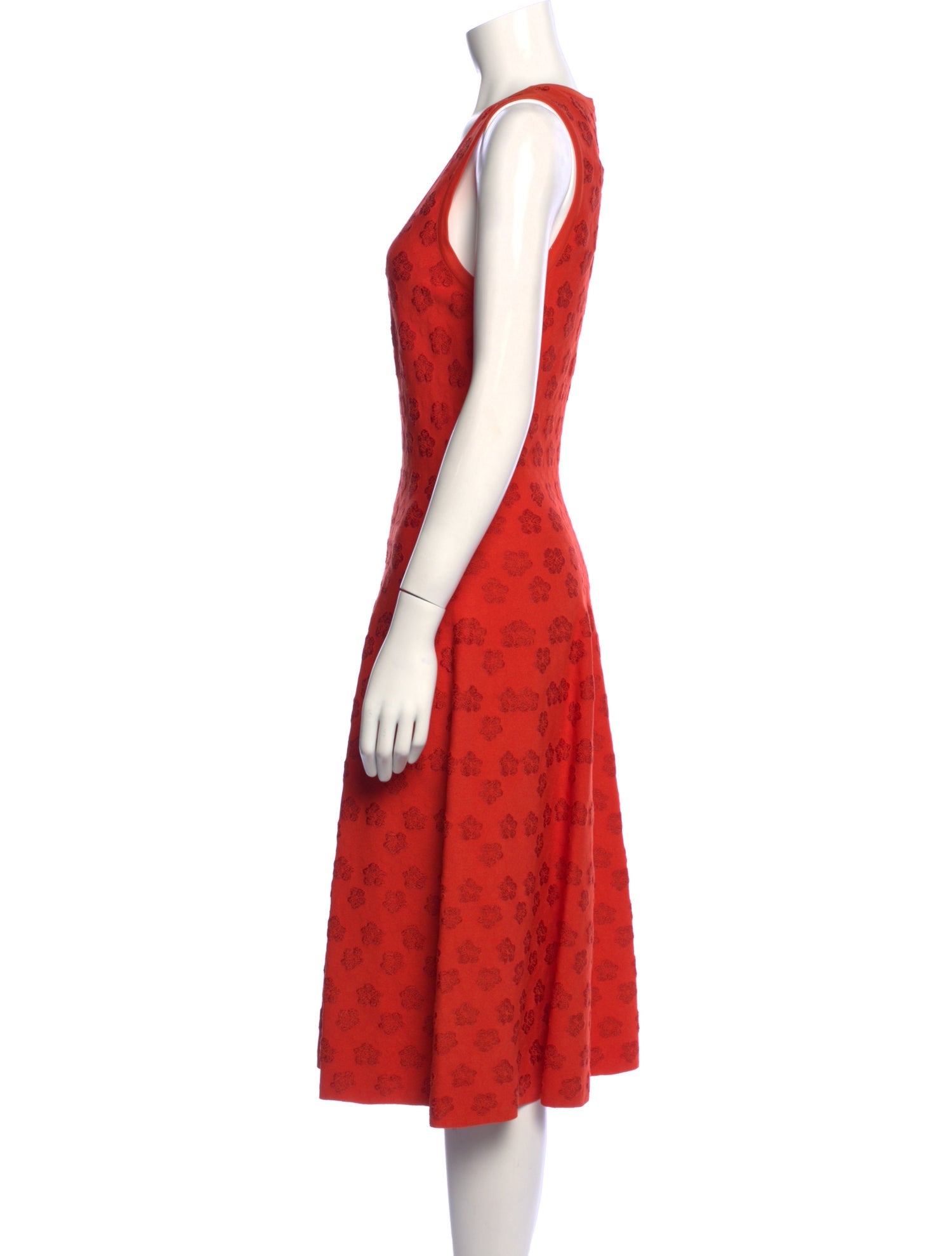 Alaïa Floral Print Midi Length Dress