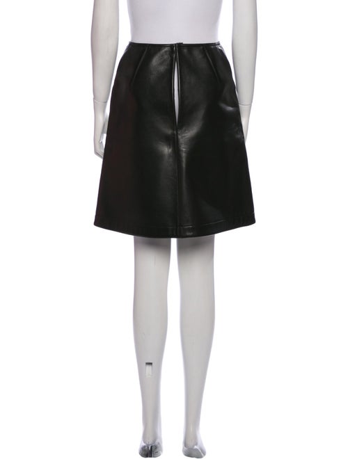 Alaïa Lamb Leather Knee-Length Skirt