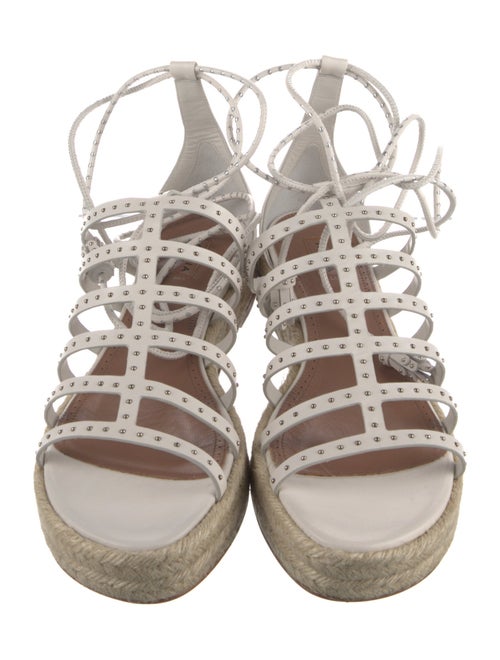 Alaïa Leather Animal Print Espadrilles