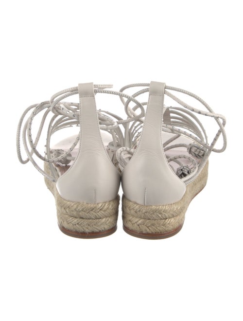 Alaïa Leather Animal Print Espadrilles