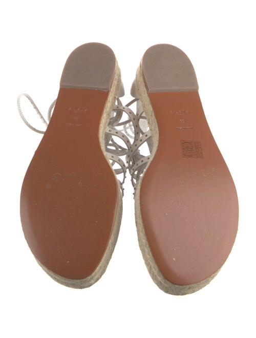 Alaïa Leather Animal Print Espadrilles