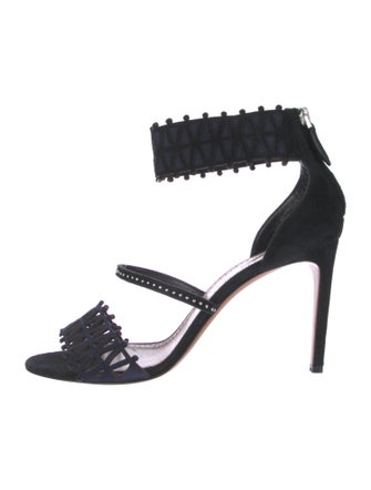 Alaïa Suede Lasercut Accents Sandals