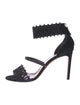 Alaïa Suede Lasercut Accents Sandals