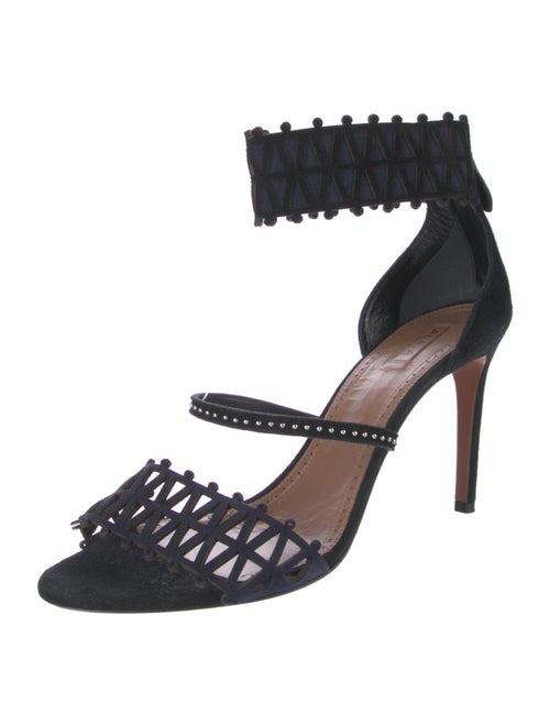 Alaïa Suede Lasercut Accents Sandals