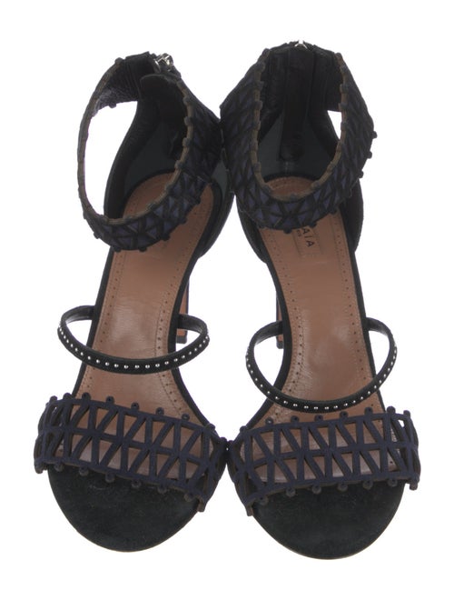 Alaïa Suede Lasercut Accents Sandals