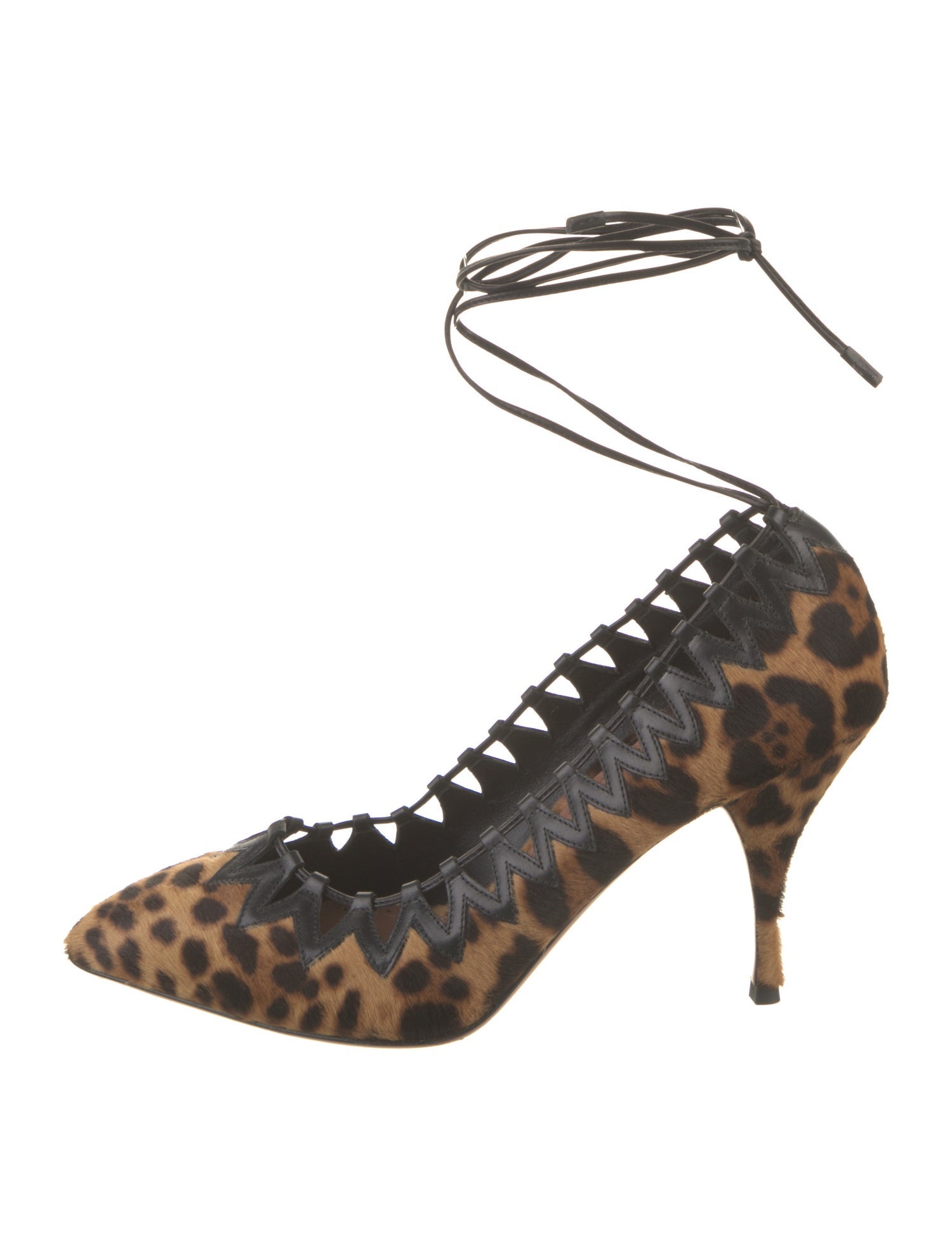 Alaïa Ponyhair Animal Print Pumps