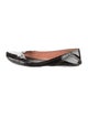 Alaïa Patent Leather Lasercut Accents Ballet Flats