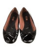 Alaïa Patent Leather Lasercut Accents Ballet Flats