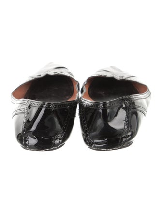 Alaïa Patent Leather Lasercut Accents Ballet Flats