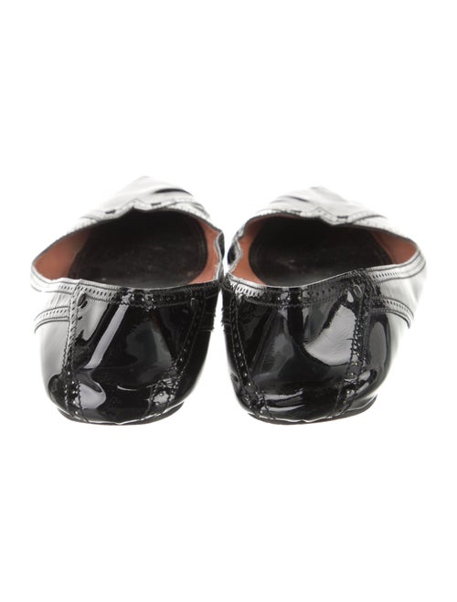 Alaïa Patent Leather Lasercut Accents Ballet Flats