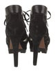 Alaïa Suede Cutout Accent Lace-Up Boots