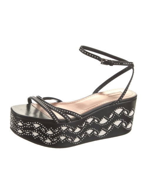Alaïa Leather Studded Accents Sandals