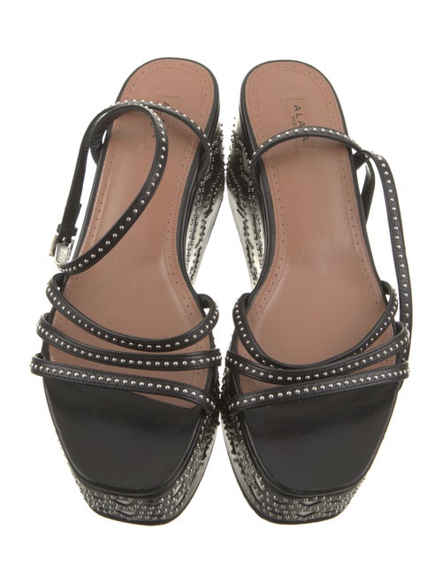 Alaïa Leather Studded Accents Sandals