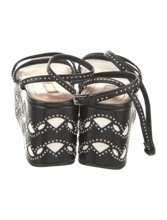 Alaïa Leather Studded Accents Sandals